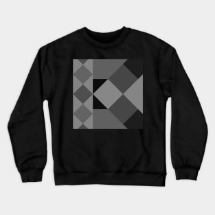 monochrome mid century modern geometrical design Crewneck Sweatshirt